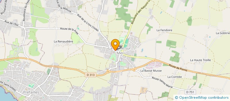 localisation de l'entreprise SARL DURAND LAURENT à LA PLAINE-SUR-MER