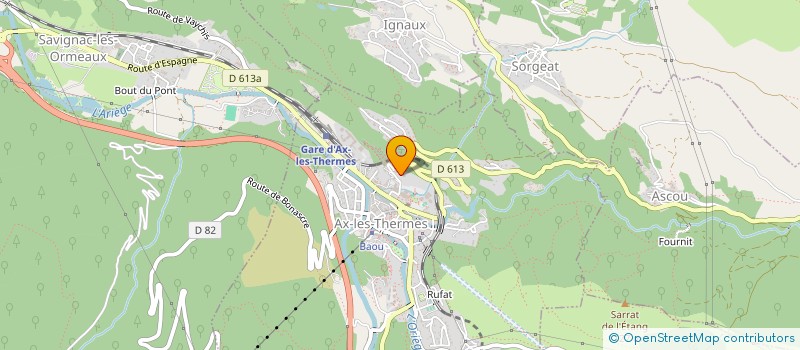 localisation de l'entreprise SARL DUVERT FOUCHER  AX-LES-THERMES