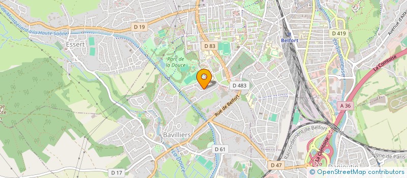 localisation de l'entreprise SARL E B M à BAVILLIERS