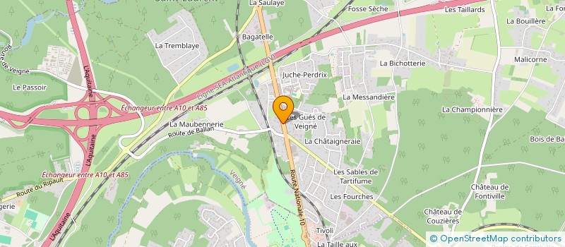 localisation de l'entreprise SARL E.B.S à VEIGNE