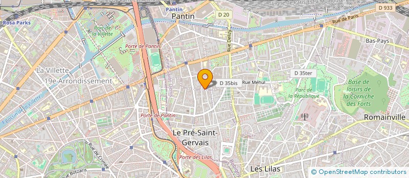 localisation de l'entreprise SARL E G E  PANTIN