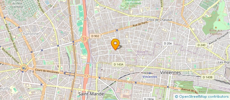 localisation de l'entreprise SARL E R C  MONTREUIL