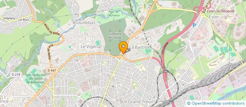 localisation de l'entreprise SARL E.R.V  LIMOGES