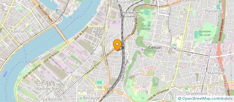 localisation de l'entreprise SARL EBENISTERIE MENUISERIE ARTOP  CENON