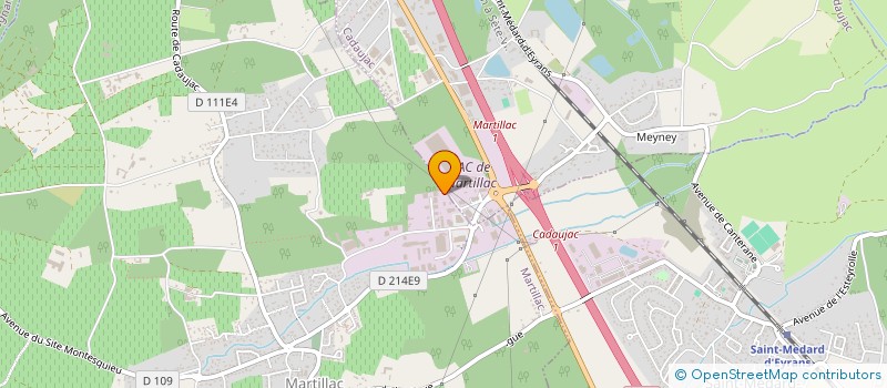 localisation de l'entreprise SARL ECBTP à MARTILLAC