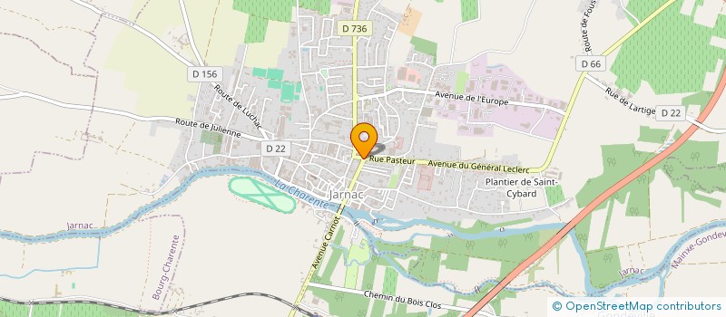 localisation de l'entreprise SARL ECO BATIMENT 16 17 à JARNAC