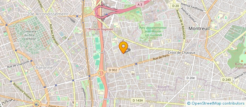 localisation de l'entreprise SARL EDEN à BAGNOLET