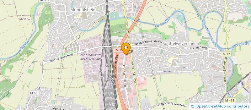 localisation de l'entreprise SARL EDEN à SOUFFELWEYERSHEIM