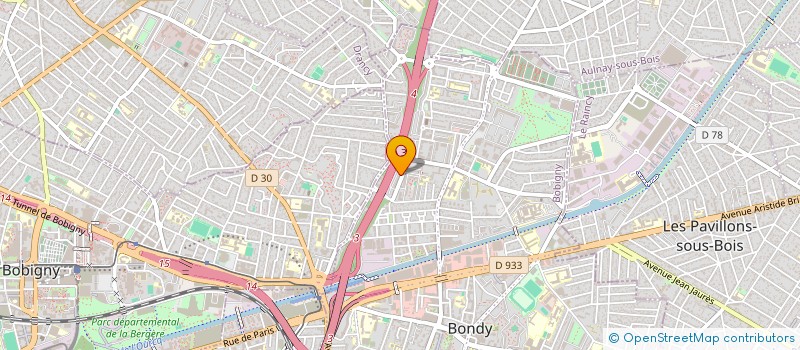 localisation de l'entreprise SARL EDH INTER NATIONAL  BONDY