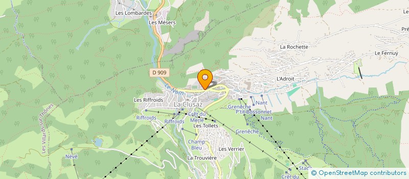 localisation de l'entreprise SARL EGLANTINE FASSIER à LA CLUSAZ