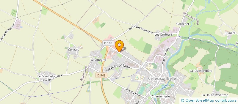 localisation de l'entreprise SARL ELECTRICITE ELECTROMECANIQUE AUTOMASTISME CELLOIS à CELLES-SUR-BELLE
