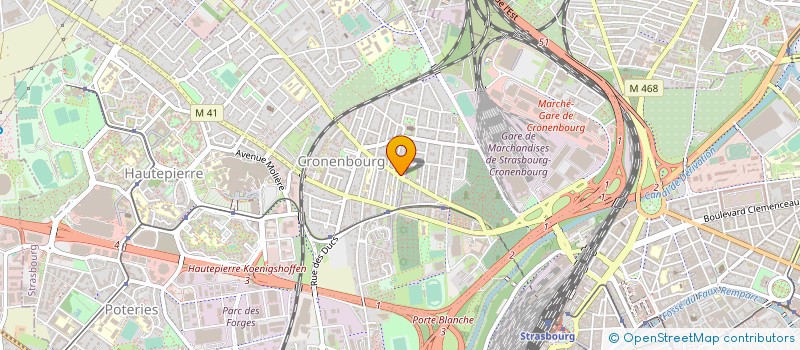 localisation de l'entreprise SARL ELECTRICITE KINCK à STRASBOURG