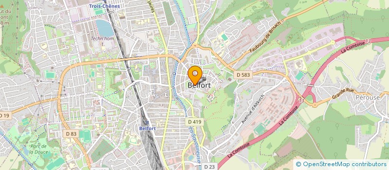 localisation de l'entreprise SARL ELECTRICITE VIEILLE VILLE à BELFORT