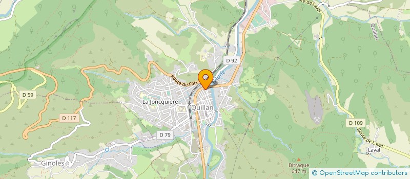 localisation de l'entreprise SARL ELECTRICO à QUILLAN