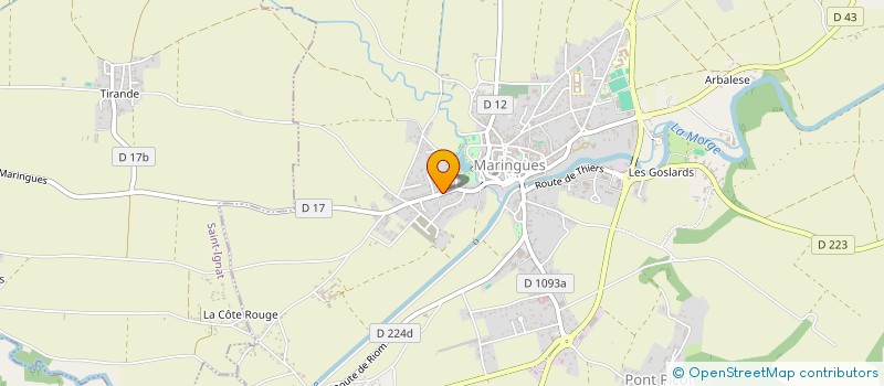 localisation de l'entreprise SARL ELIANE  MARINGUES