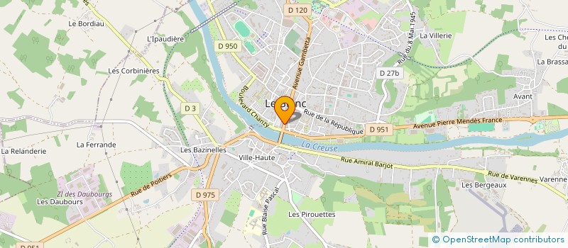 localisation de l'entreprise SARL ELIANE JARY à LE BLANC