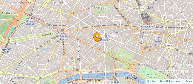 localisation de l'entreprise SARL ELYSEE PONTHIEU  PARIS