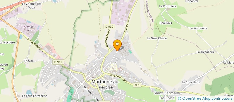 localisation de l'entreprise SARL EMBALLAGES DIFFUSION ET CREATION à MORTAGNE-AU-PERCHE