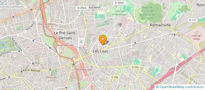 localisation de l'entreprise SARL EMK BATIMENT à LES LILAS