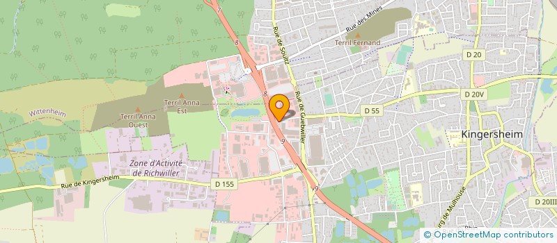 localisation de l'entreprise SARL EMKA AUTO  KINGERSHEIM