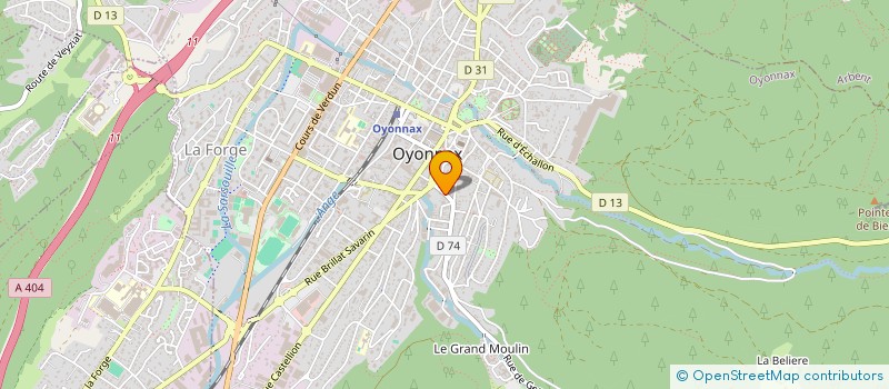 localisation de l'entreprise SARL EMT  OYONNAX