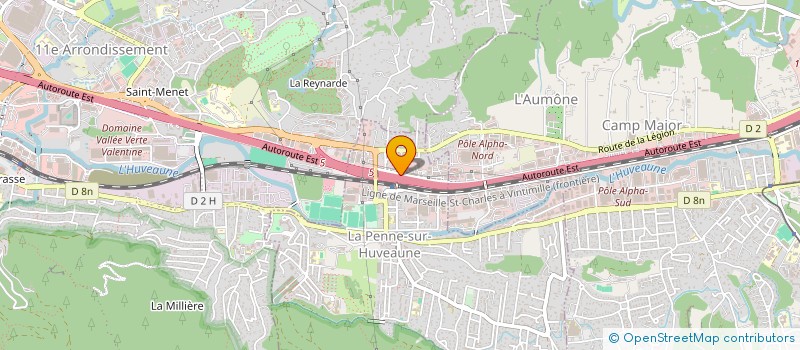 localisation de l'entreprise SARL ENTR DE RENOVATION ET D'ENTRETIEN  LA PENNE-SUR-HUVEAUNE