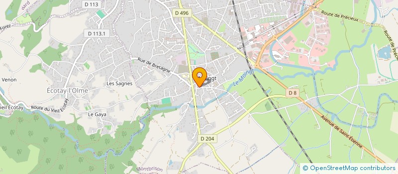 localisation de l'entreprise SARL ENTRE CHIENS ET LOUPS  MONTBRISON