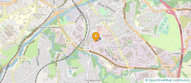 localisation de l'entreprise SARL ENTREPRISE BAYLE à LIMOGES