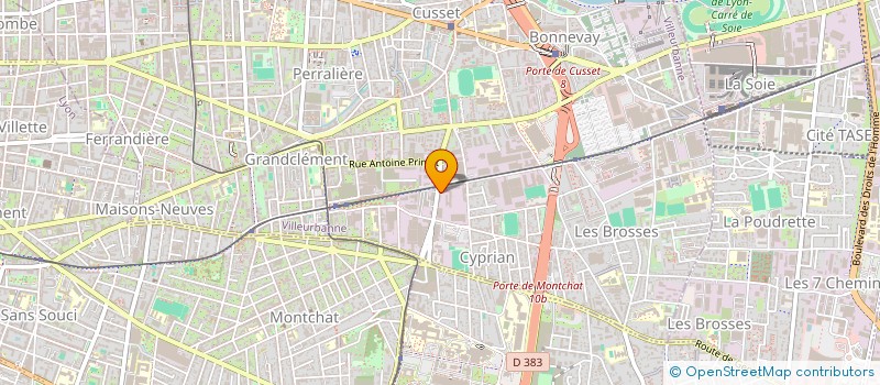 localisation de l'entreprise SARL ENTREPRISE JEAN CLAUDE MAY  VILLEURBANNE