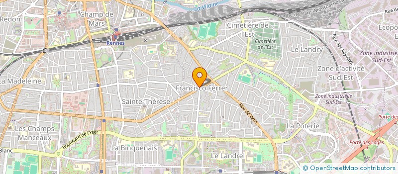 localisation de l'entreprise SARL ENTREPRISE TOUZE  RENNES