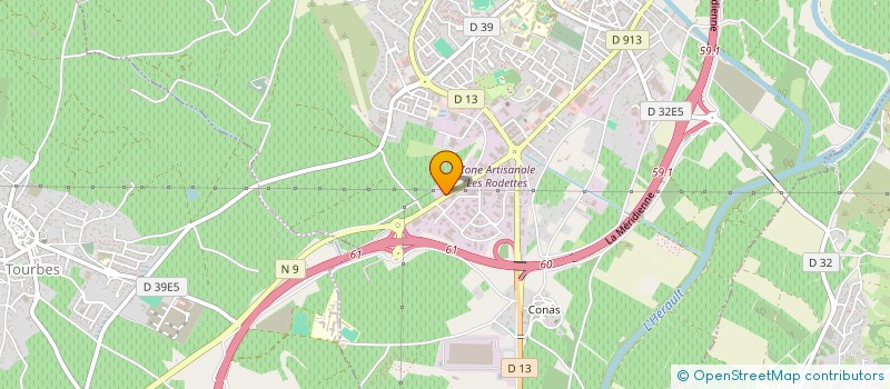 localisation de l'entreprise SARL EPFI INDUSTRIE  PEZENAS