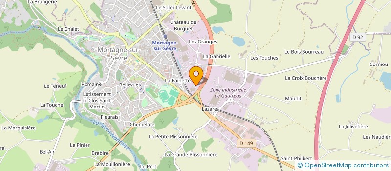 localisation de l'entreprise SARL ERECAM à MORTAGNE-SUR-SEVRE