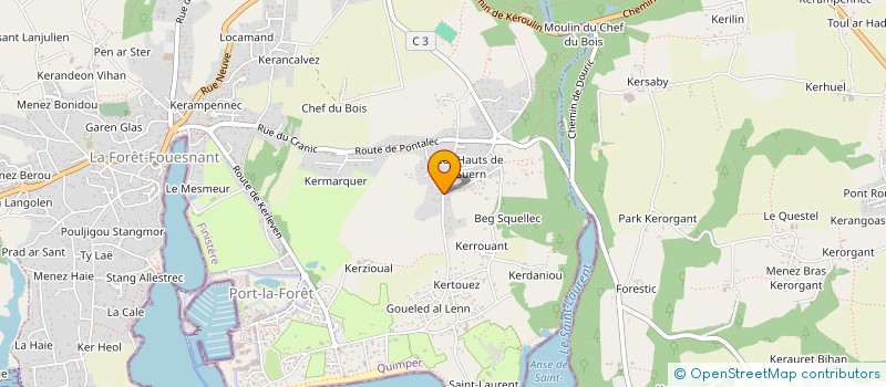 localisation de l'entreprise SARL ERGUE LAVAGE  LA FORET-FOUESNANT