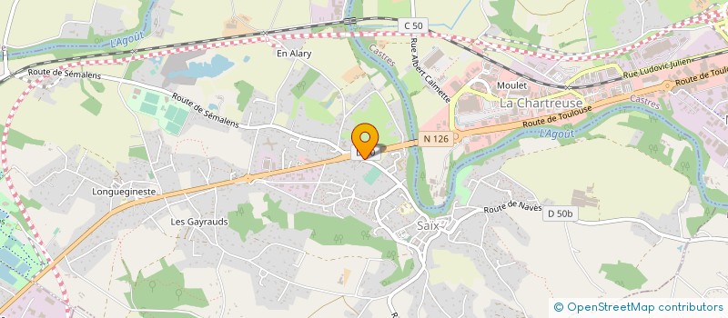 localisation de l'entreprise SARL ERIC BELLOT  SAIX