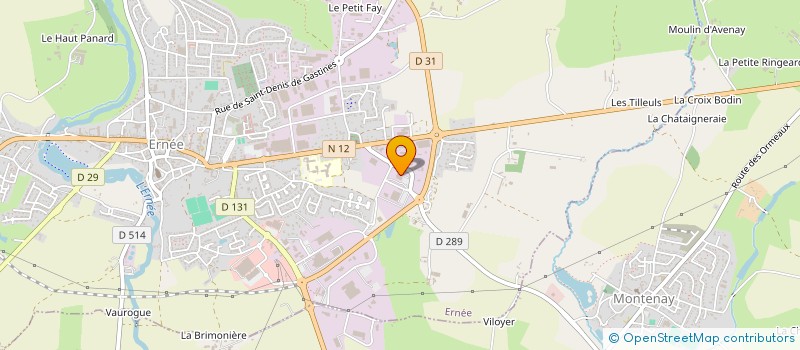 localisation de l'entreprise SARL ERIC MACHARD à ERNEE