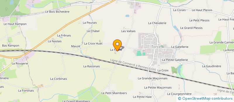 localisation de l'entreprise SARL ERNEE VIANDES  TORCE