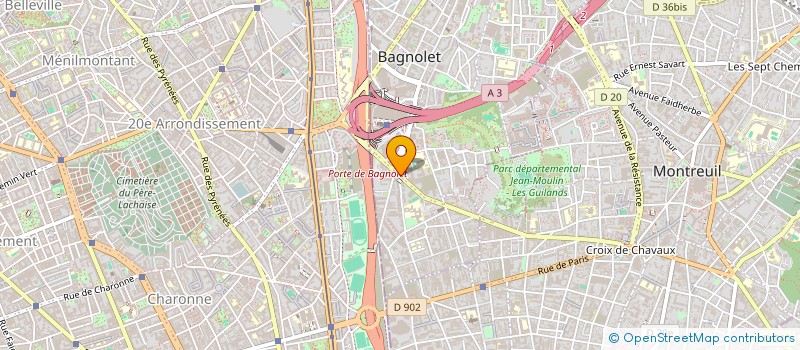localisation de l'entreprise SARL EROS à BAGNOLET