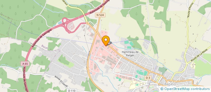 localisation de l'entreprise SARL ESPACE AUTO SERVICES  BAZAS