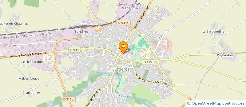 localisation de l'entreprise SARL ESPACE DES VIGNERONS  SURGERES