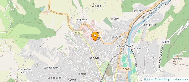 localisation de l'entreprise SARL ESPACE PISCINE à MILLAU