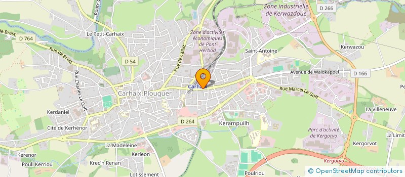 localisation de l'entreprise SARL ESPRIT COIFFURE à CARHAIX-PLOUGUER