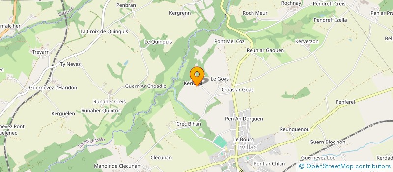 localisation de l'entreprise SARL ETA DE L'ELORN à IRVILLAC
