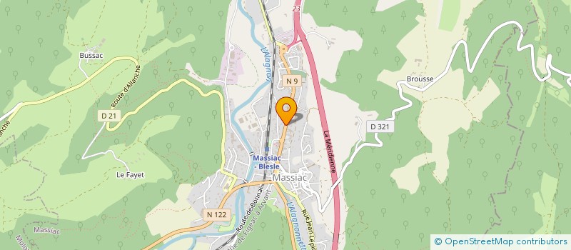 localisation de l'entreprise SARL ETABLISSEMENTS MEYNIEL à MASSIAC