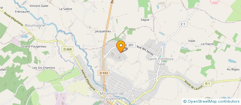 localisation de l'entreprise SARL ETABLISSEMENTS MONEDERO  SAINT-PARDOUX-ISAAC