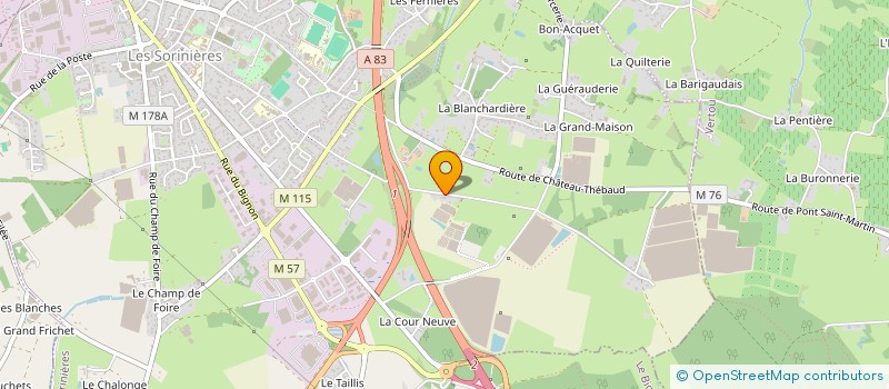 localisation de l'entreprise SARL ETAMINE à LES SORINIERES