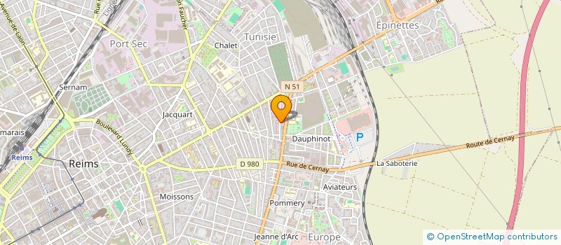 localisation de l'entreprise SARL ETANCHEITE COUVERTURE REMOISE à REIMS