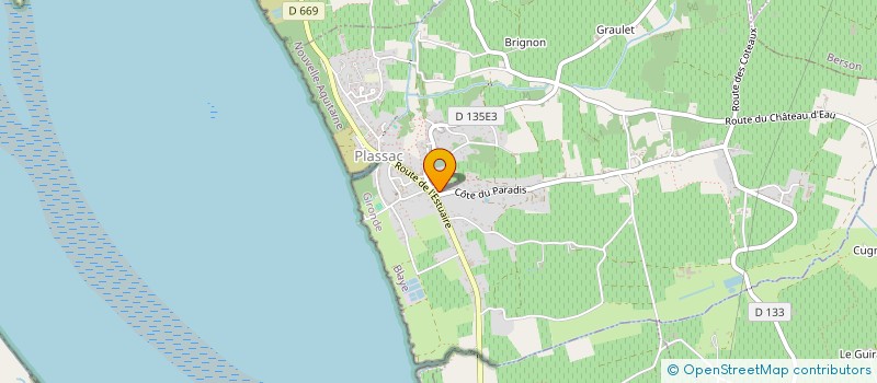 localisation de l'entreprise SARL ETRE & VU à PLASSAC
