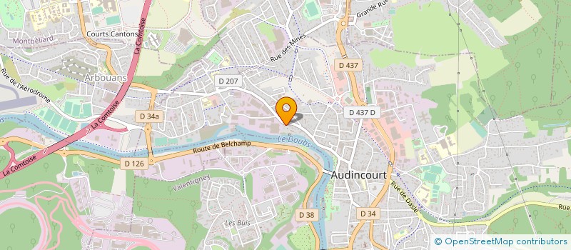 localisation de l'entreprise SARL ETS ANDRECK à AUDINCOURT