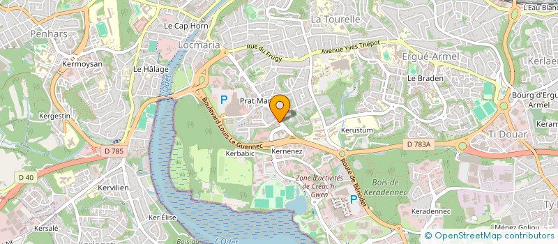 localisation de l'entreprise SARL ETS BRIGNON JEAN LUC à QUIMPER