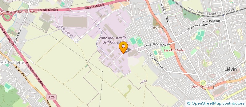localisation de l'entreprise SARL ETUDES TECHNIQUES INDUSTRIELLES à LIEVIN